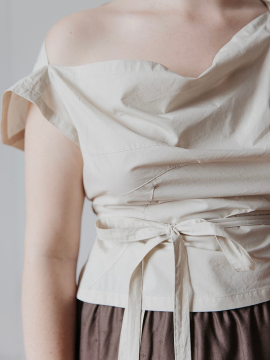 Draped Top in Cream