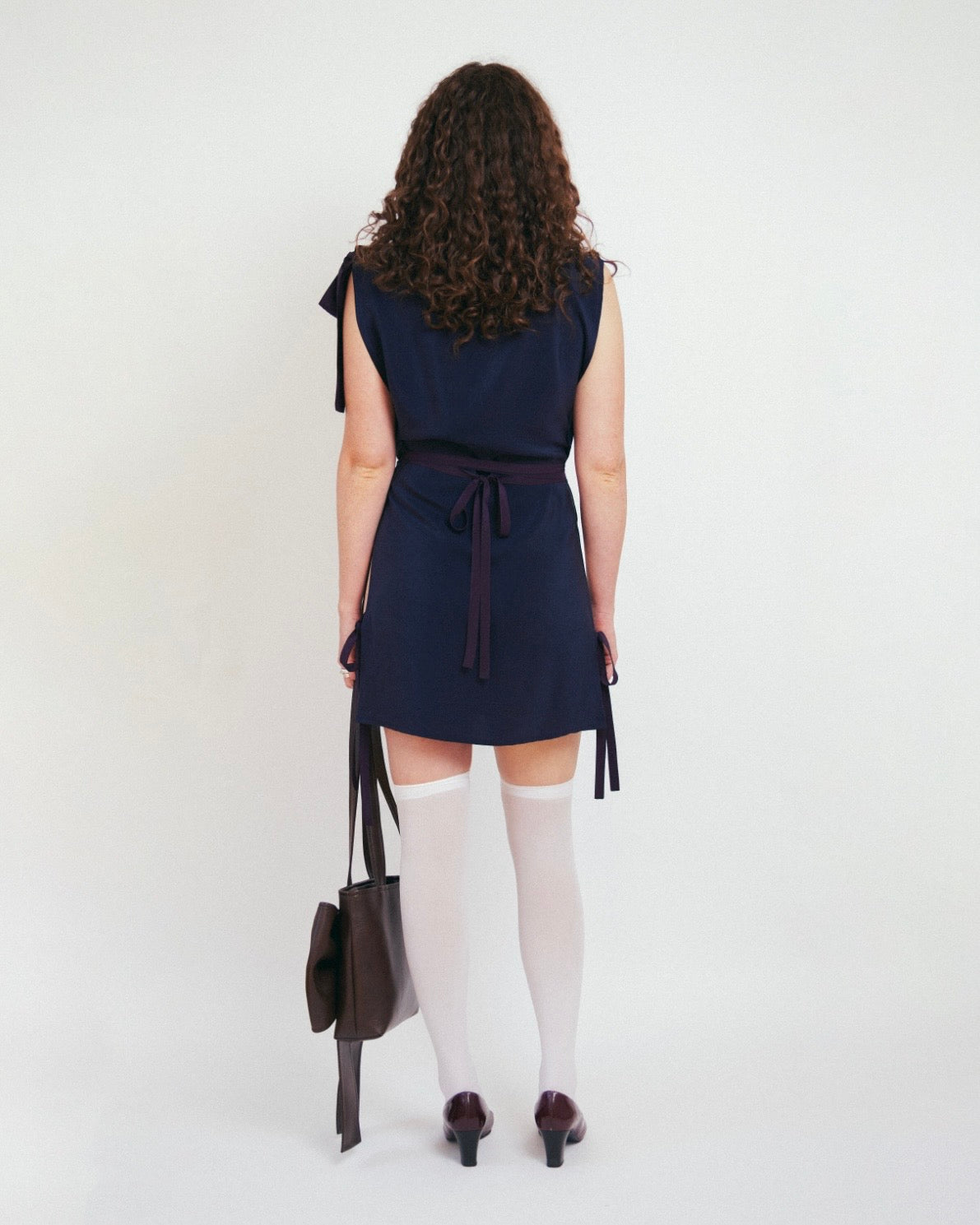 Draped Mini Dress | Navy
