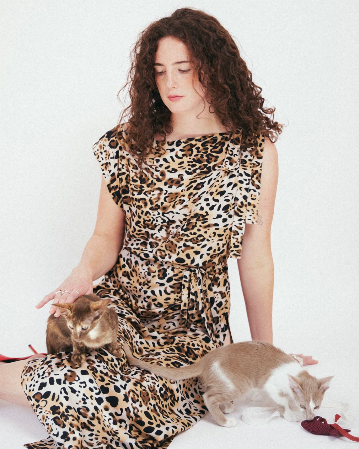 Draped Maxi Dress | Leopard
