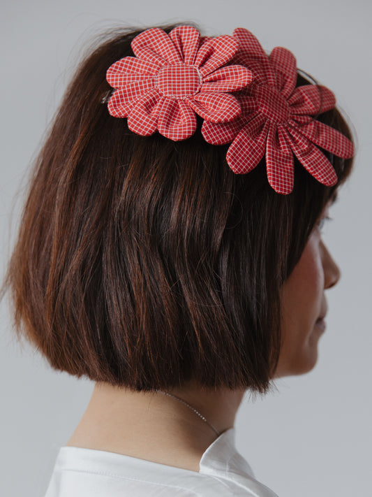 Look 11 | Check Flower Hair Clip