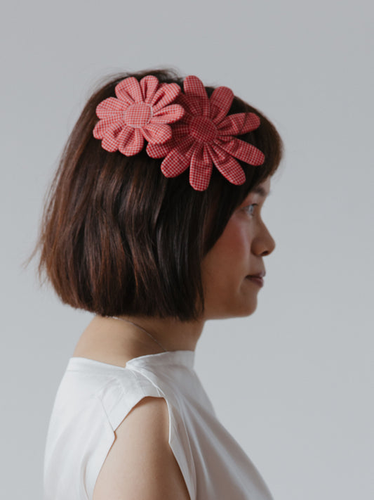 Look 11 | Check Flower Hair Clip