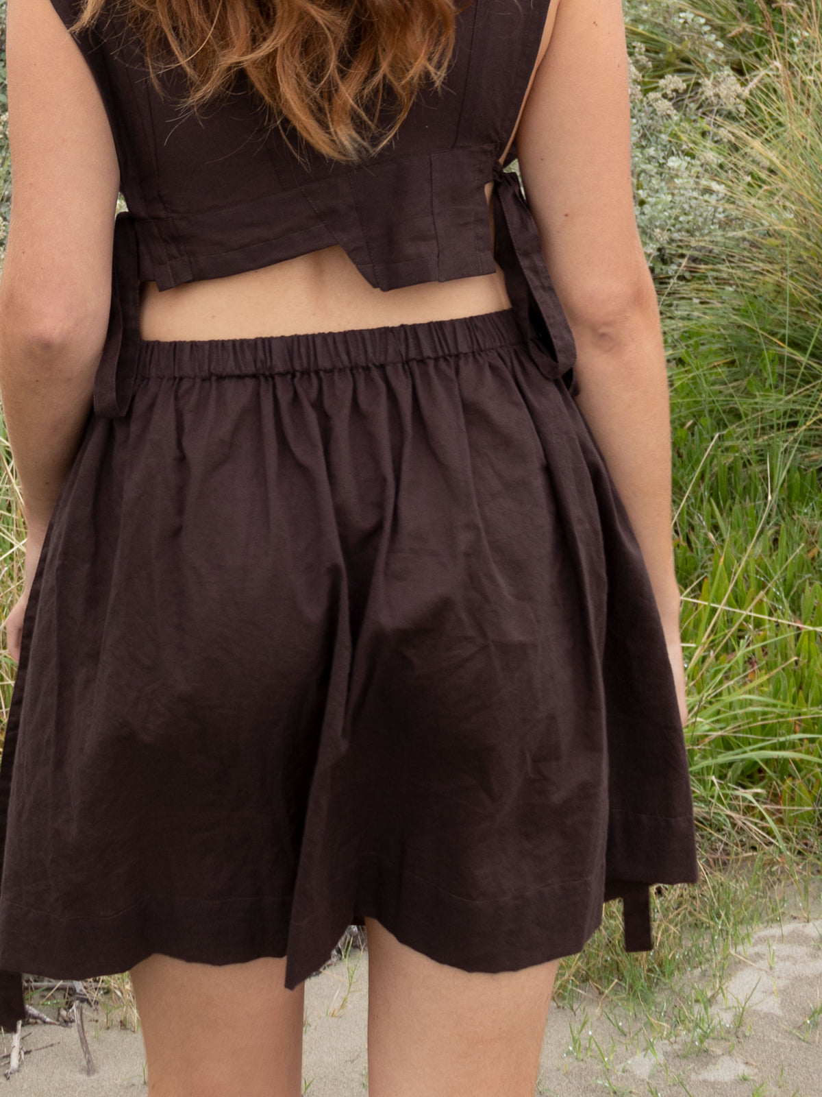 Elastic Mini Skirt | Mushroom
