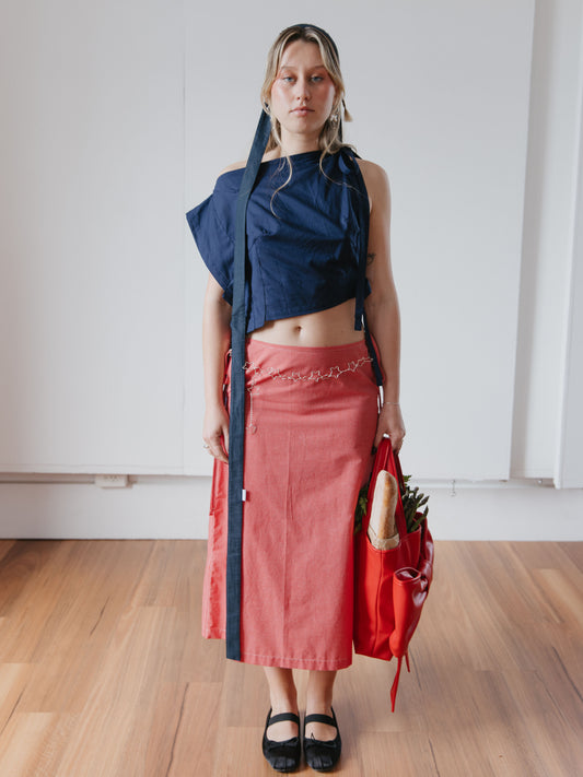 Look 7 | Mia Check Maxi Skirt