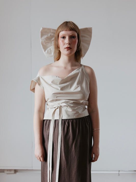 Draped Top in Cream