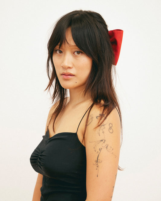 Georgie Hair Bow | Tomato