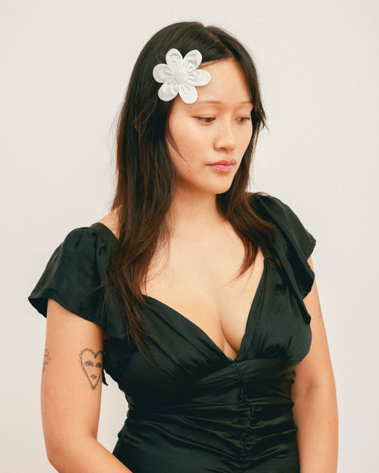 Buttercup Hair Clip | Ivory Silk