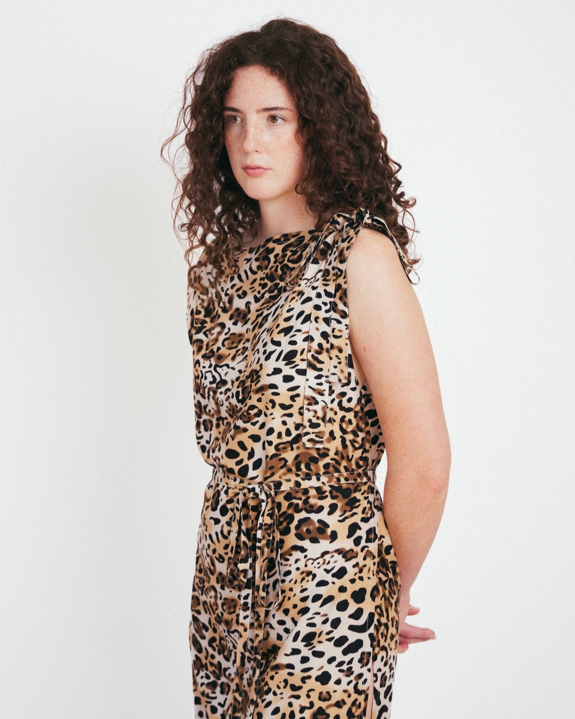 Draped Maxi Dress | Leopard