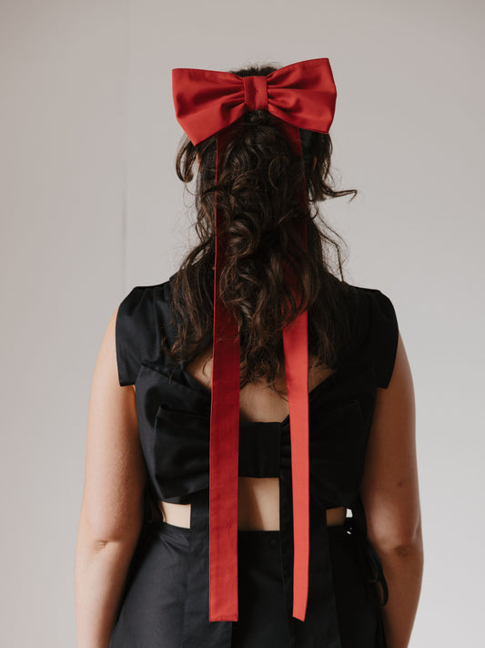 Look 12 | Long Tomato Hair Bow